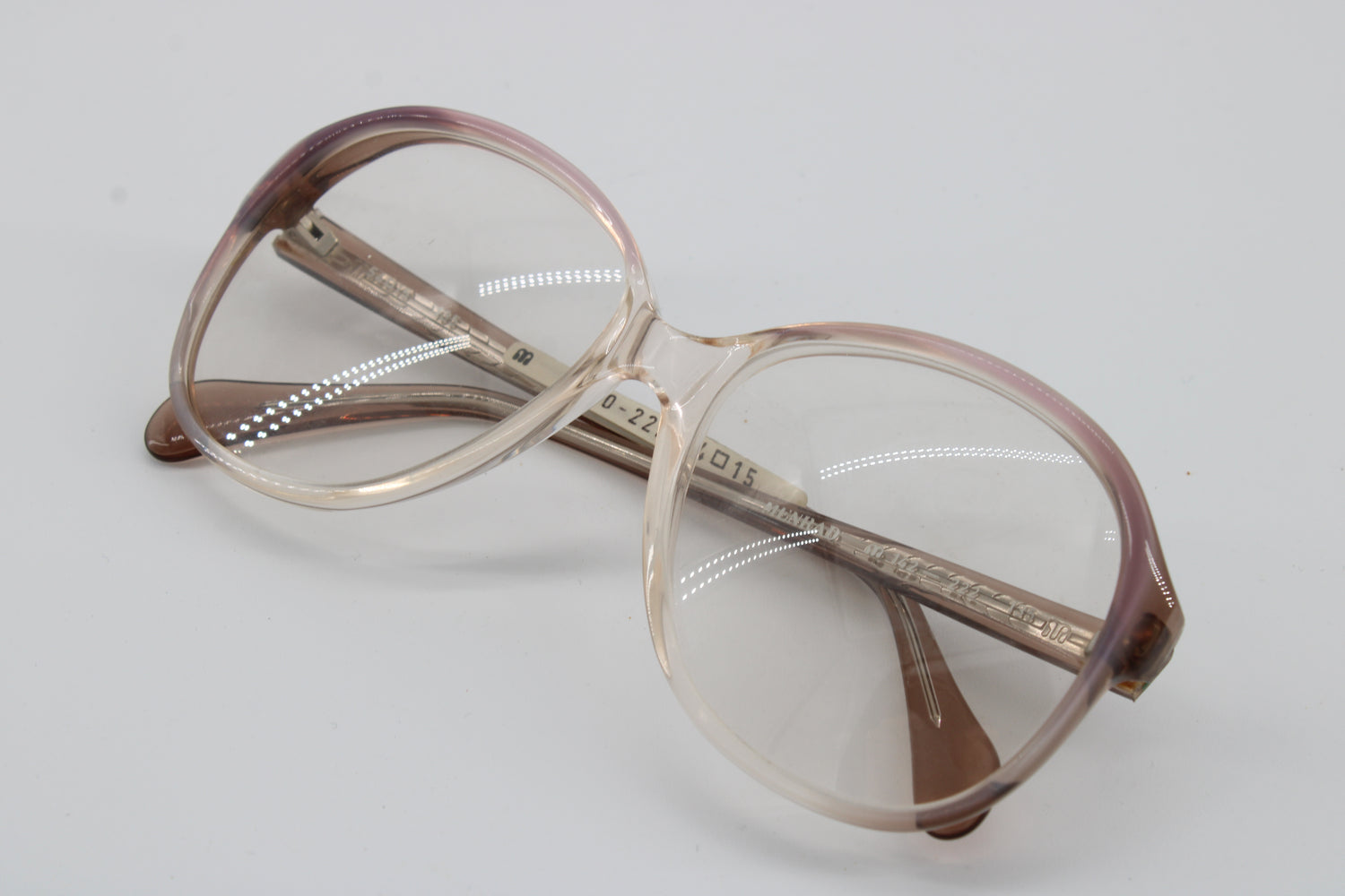 Menrad Brille 142-222 Vintage Brille · NOS · Grau Transparent · 54-15-135 · Ungetragen