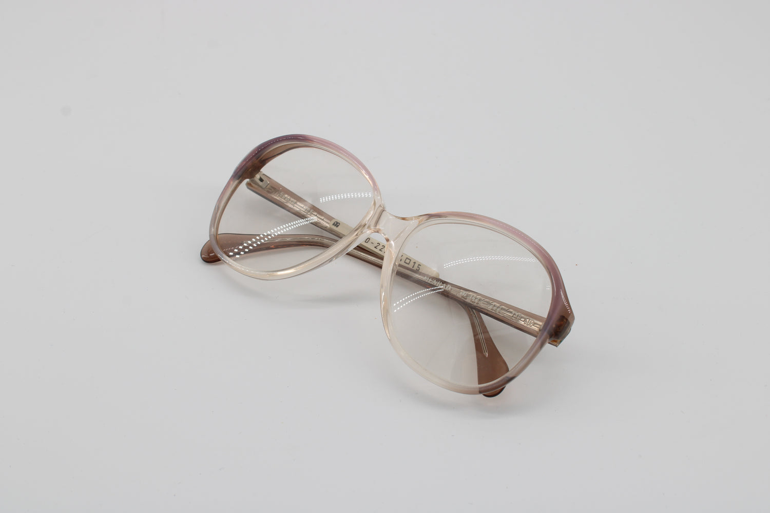 Menrad Brille 142-222 Vintage Brille · NOS · Grau Transparent · 54-15-135 · Ungetragen