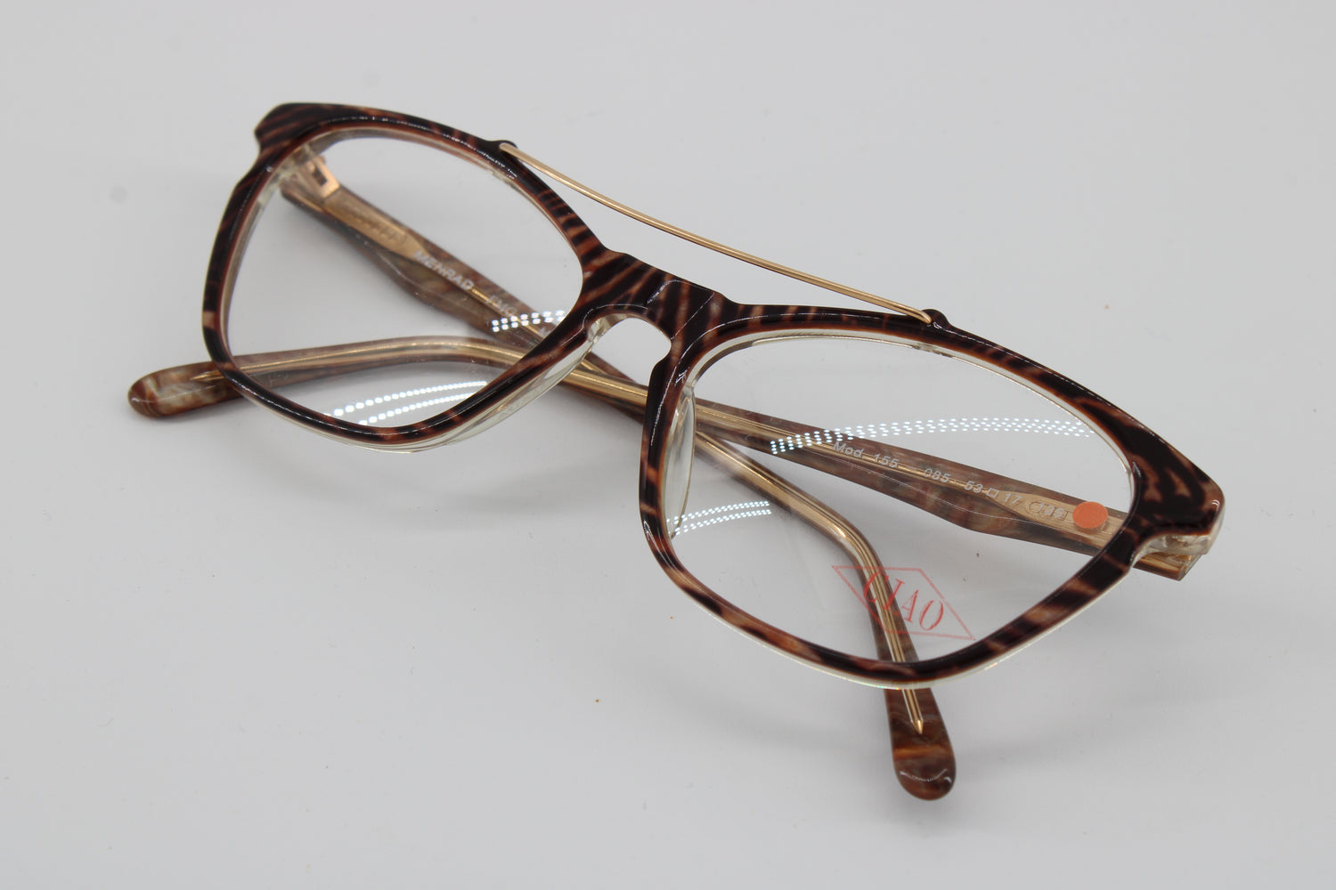 Menrad Glasses 155-085 Vintage Glasses · NOS · Black-Brown Transparent · 53-17-135 · Unworn