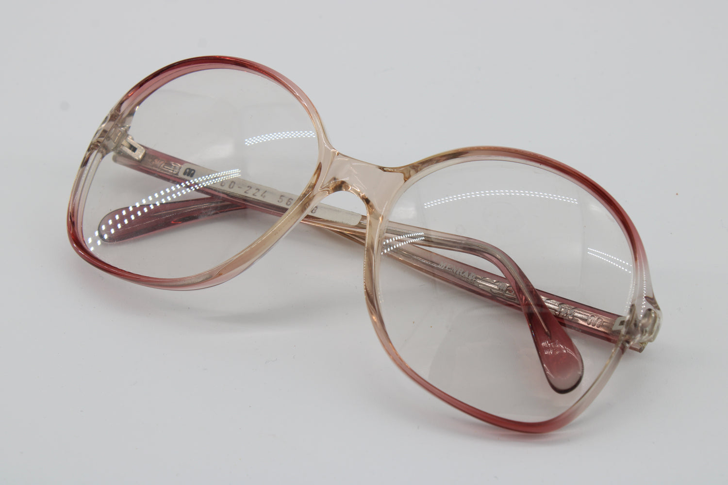 Menrad Glasses 156-224 Vintage Glasses · NOS · Pink Transparent · 56-18-135 · Unworn