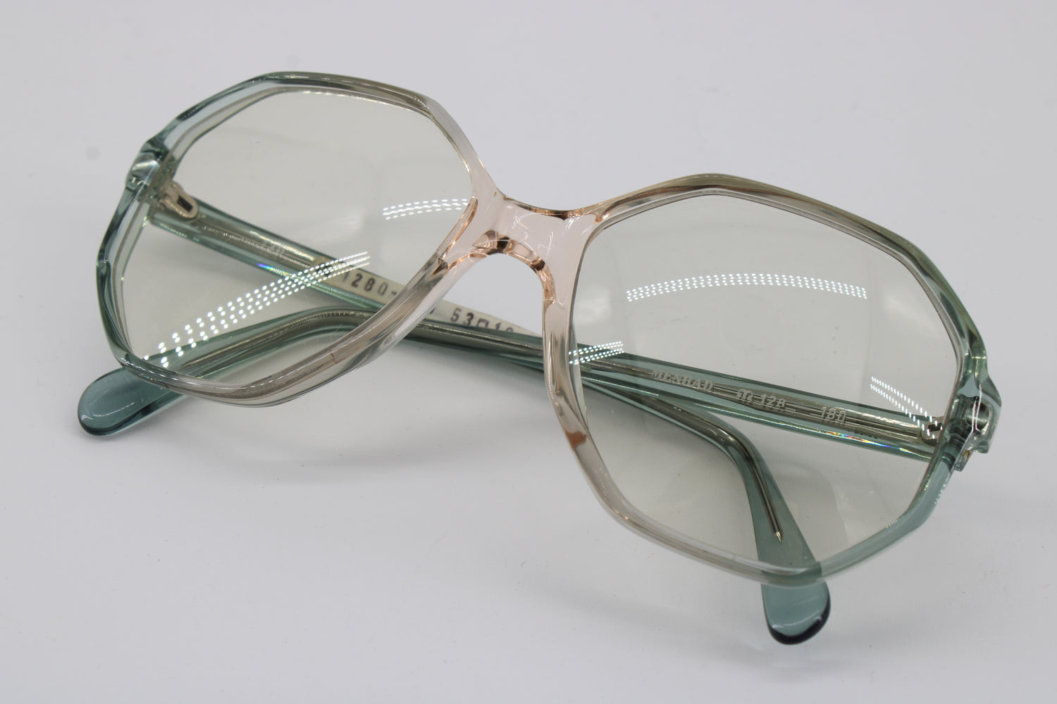 Menrad Glasses 128-180 Vintage Glasses · NOS · Blue Transparent · 53-16-130 · Unworn