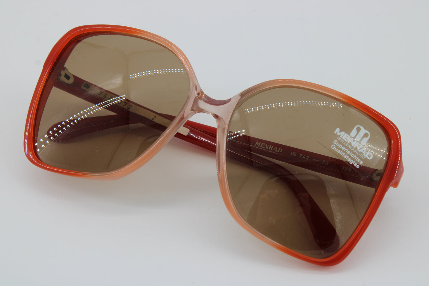 Menrad Glasses 742-073 Vintage Glasses · NOS · Red Transparent · 135 · Unworn