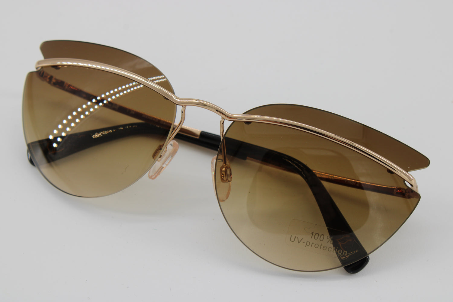 L'wren Scott Glasses 337300-600 Vintage Glasses · NOS · Gold  Transparent · 63-16-135 · Unworn