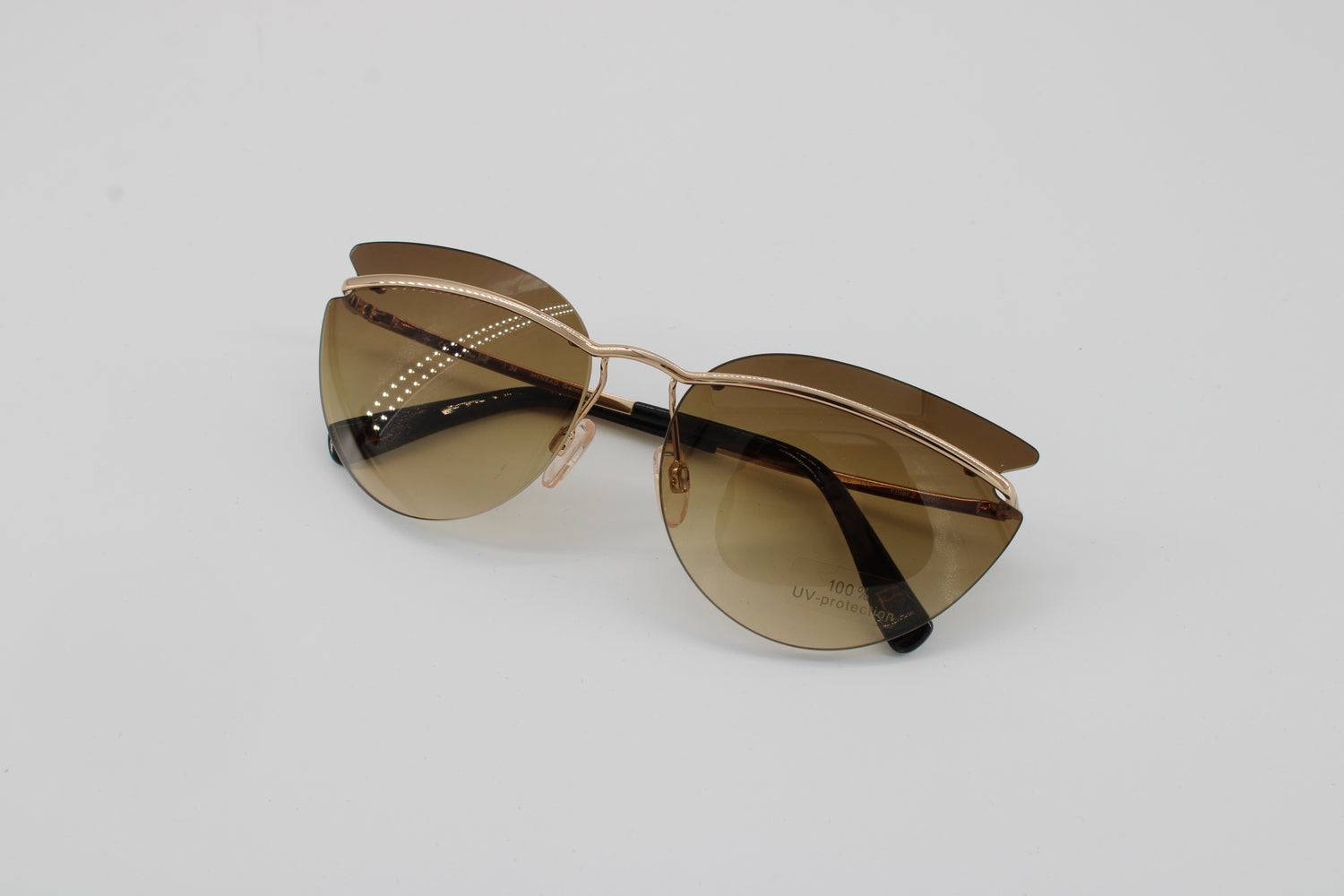 L'wren Scott Glasses 337300-600 Vintage Glasses · NOS · Gold  Transparent · 63-16-135 · Unworn