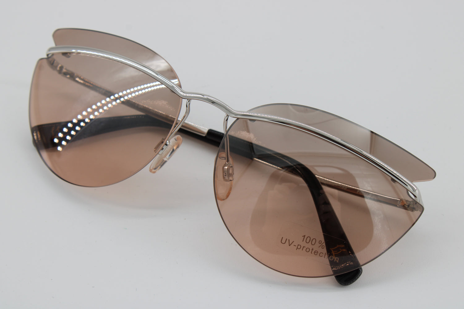 L'wren Scott Glasses 337300-100 Vintage Glasses · NOS · Silver Transparent · 63-16-135 · Unworn