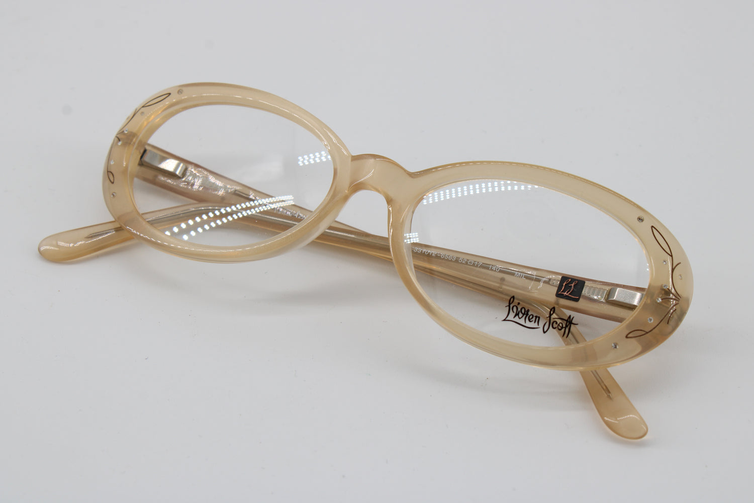 L'wren Scott Glasses 331012-6563 Vintage Glasses · NOS · Brown Transparent · 52-17-140 · Unworn