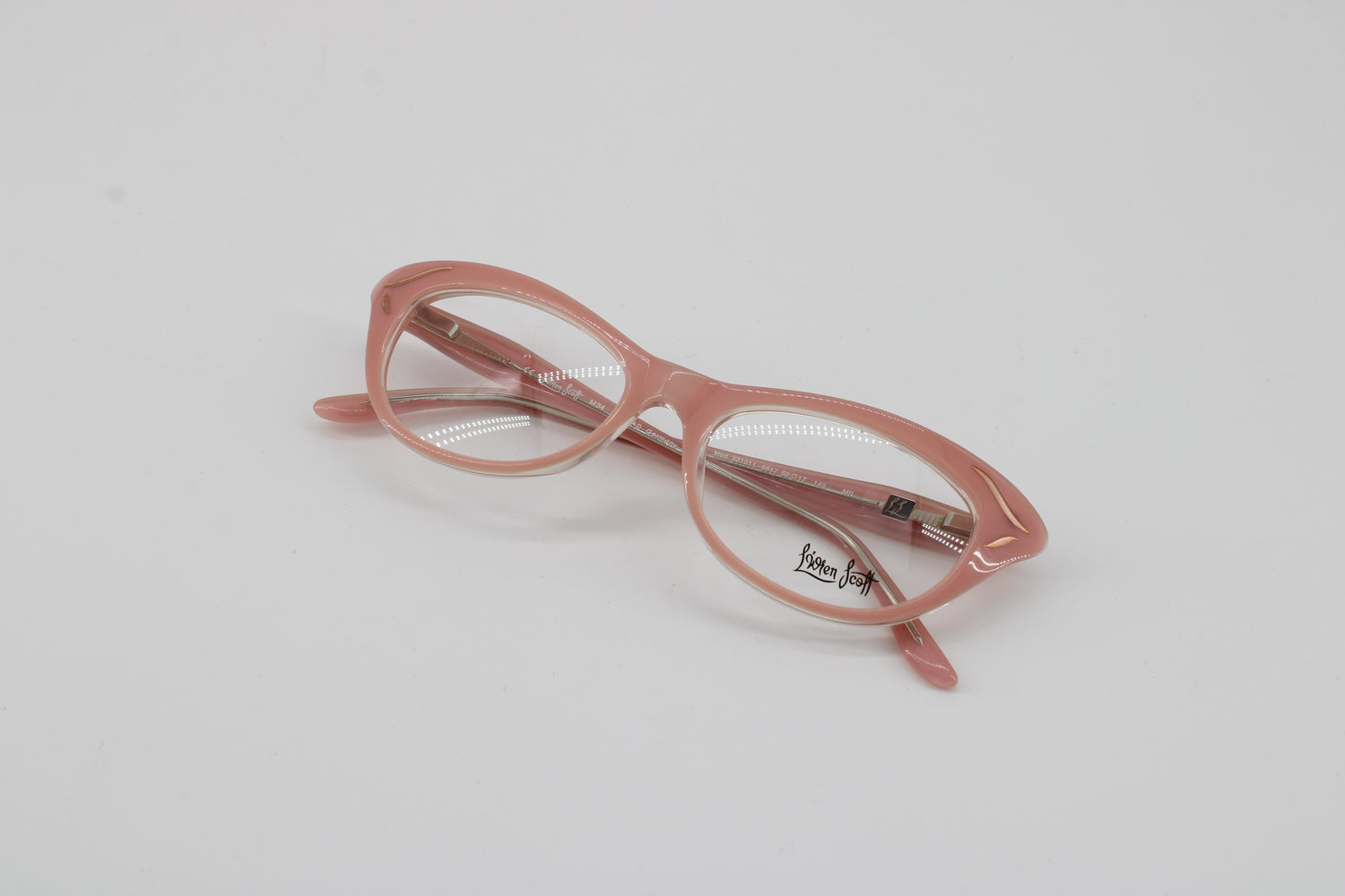 L'wren Scott Glasses 331011-6617 Vintage Glasses · NOS · Pink Transparent · 52-17-140 · Unworn