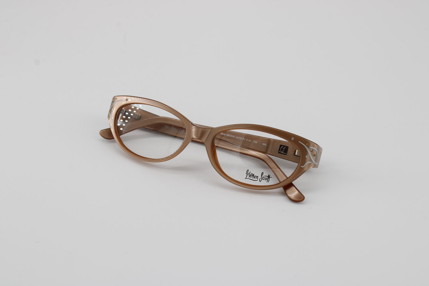 L'wren Scott Glasses 331010-6173 Vintage Glasses · NOS · Brown  Transparent · 51-16-135 · Unworn