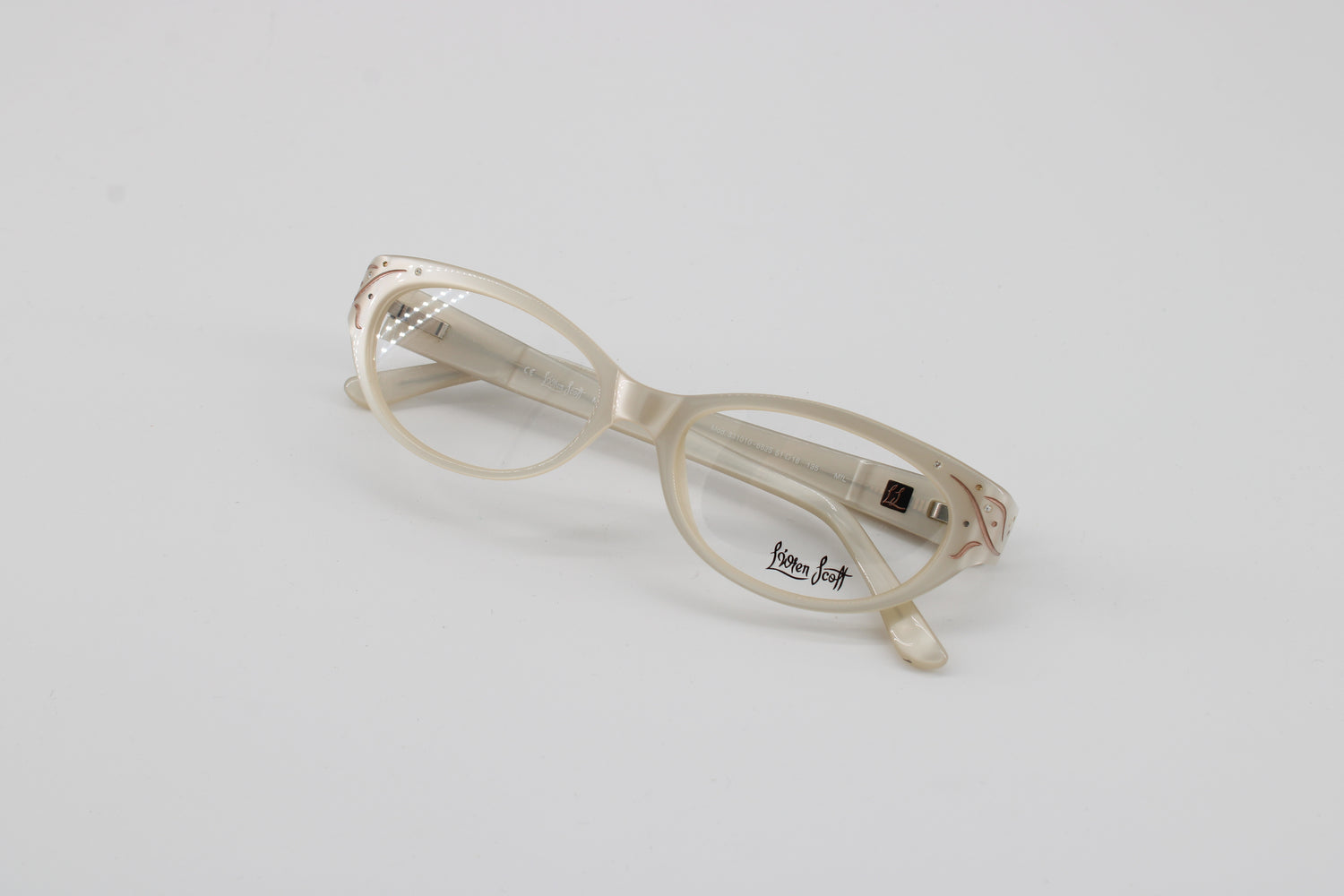 L'wren Scott Glasses 331010-6625 Vintage Glasses · NOS · White Transparent · 51-16-135 · Unworn