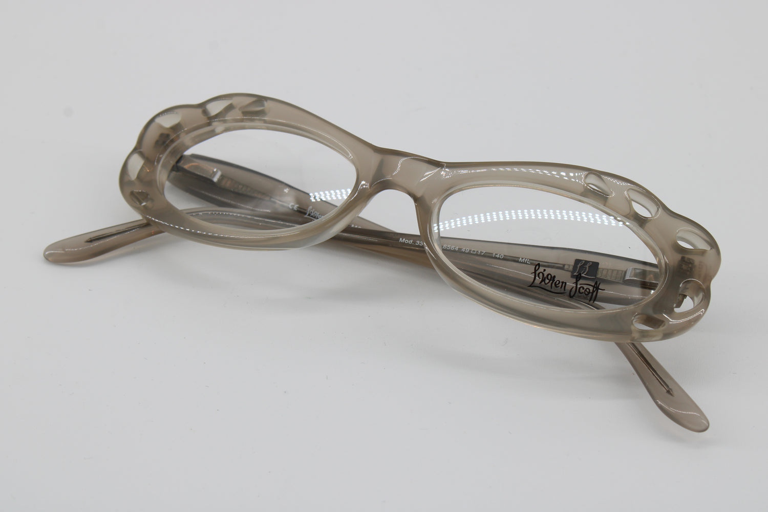 L'wren Scott Glasses 331006-6564 Vintage Glasses · NOS · Grey Transparent · 49-17-140 · Unworn