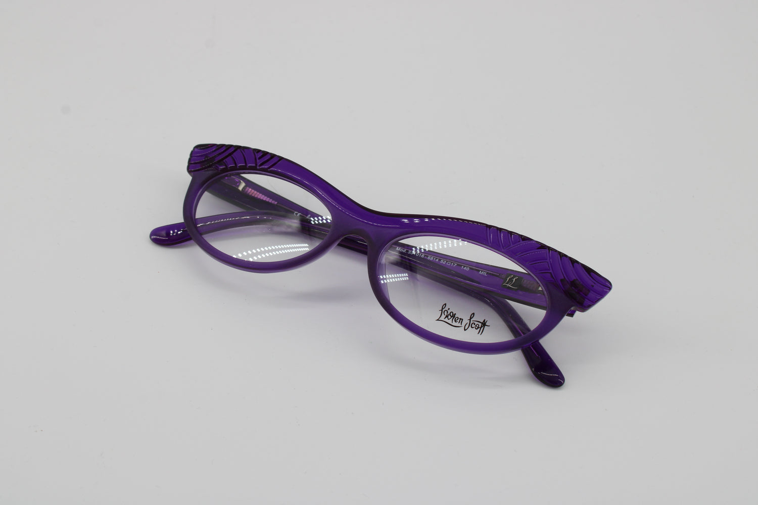 L'wren Scott Glasses 331016-6814 Vintage Glasses · NOS · Purple Transperent · 52-17-140 · Unworn