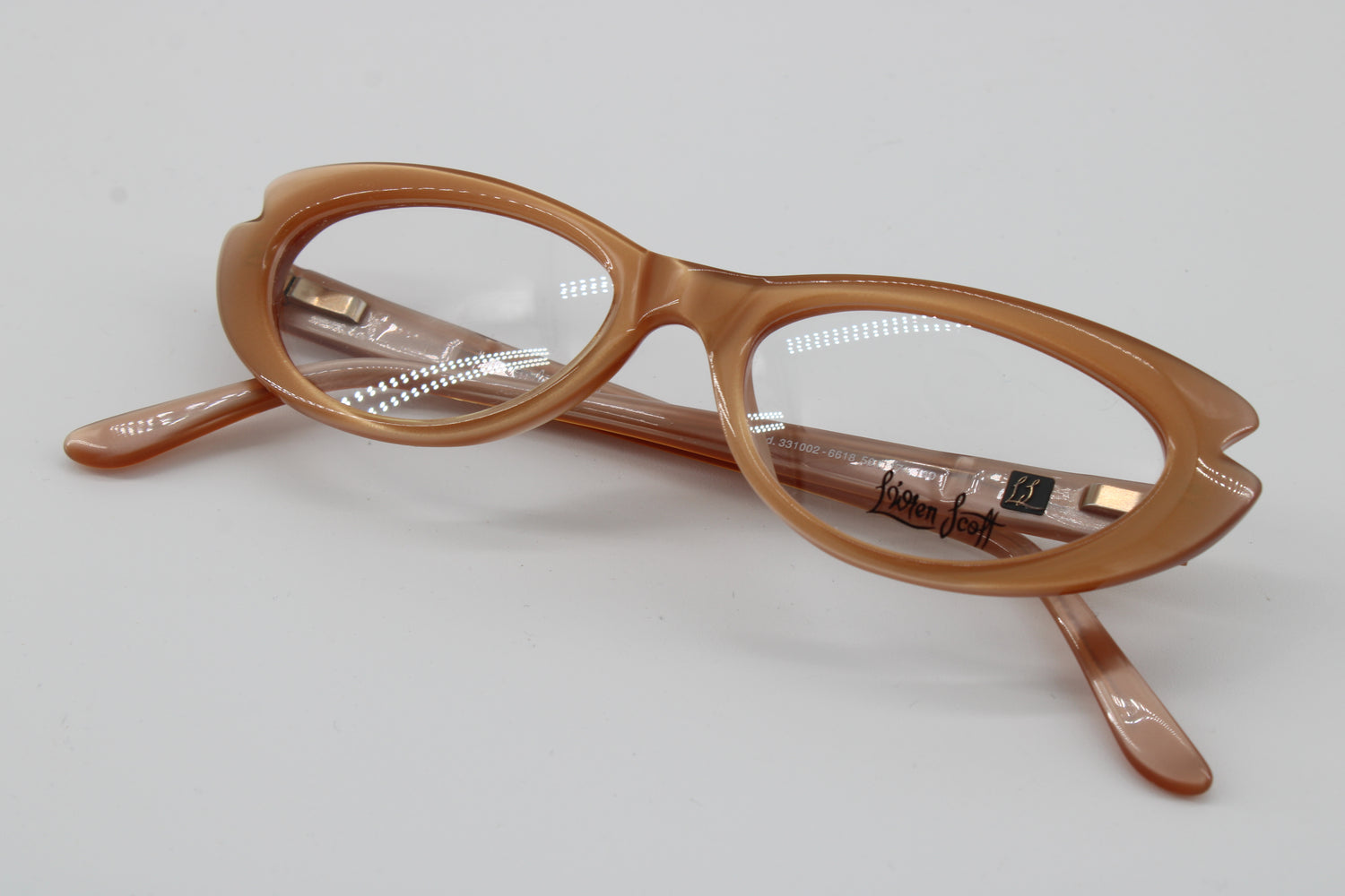 L'wren Scott Glasses 331002-6618 Vintage Glasses · NOS · Brown-Gold Transparent · 50-17-140 · Unworn