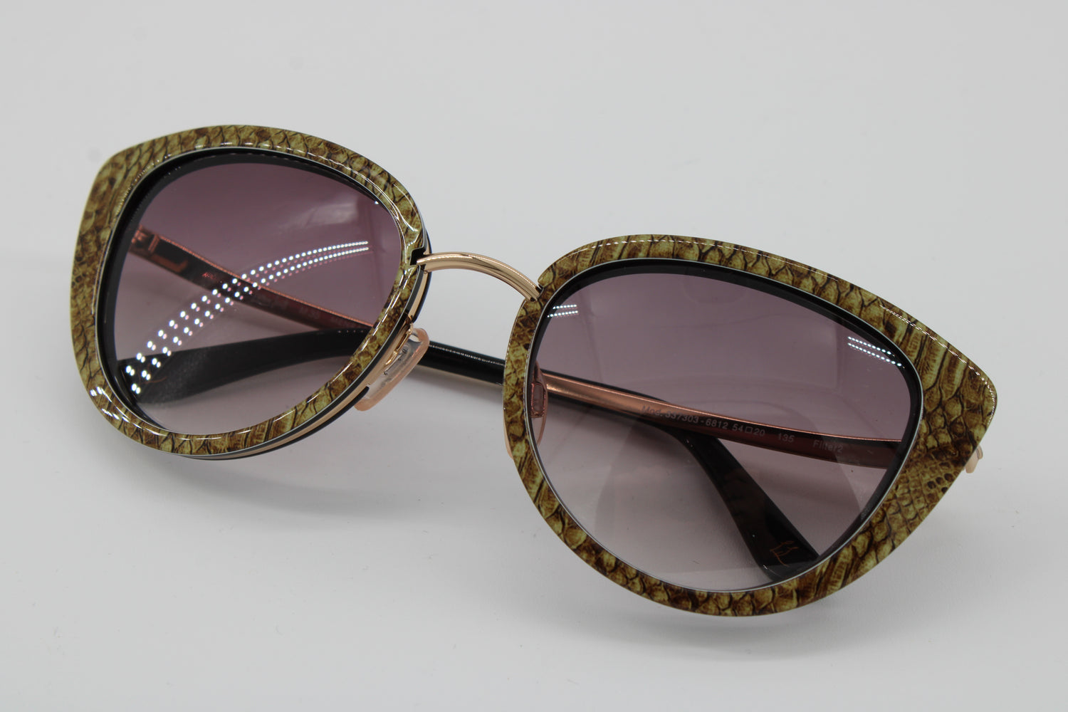 L'wren Glasses 337303-6812 Vintage Glasses · NOS · Gold-Black · 54-20-135 · Unworn