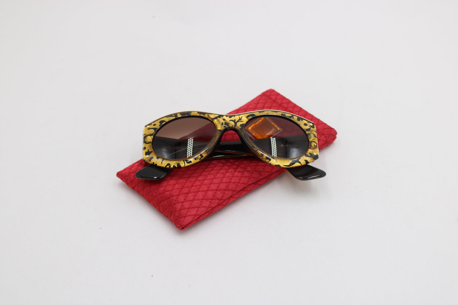 Christian Lacroix 7316 90 · NOS Sunglasses · Red Leopard Gold · 53-21 · Made in Austria · Unworn Vintage