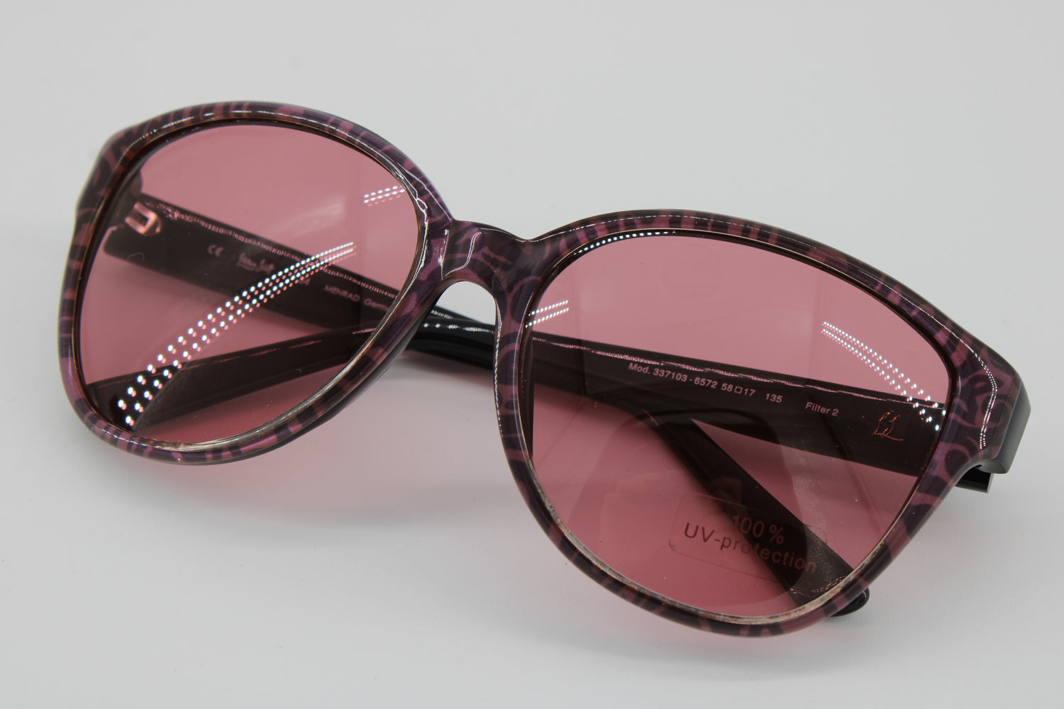 L'wren Glasses 337103-6572 Vintage Glasses · NOS · Black Pink · 58-17-135 · Unworn