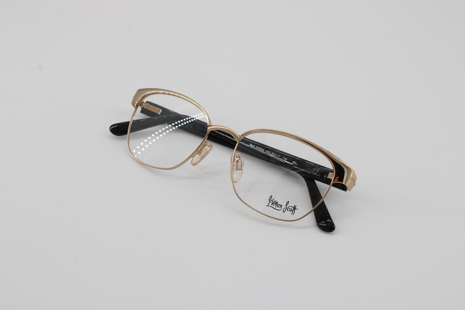L'wren Glasses 333002-600 Vintage Glasses · NOS · Black-Gold · 50-17-140 · Unworn