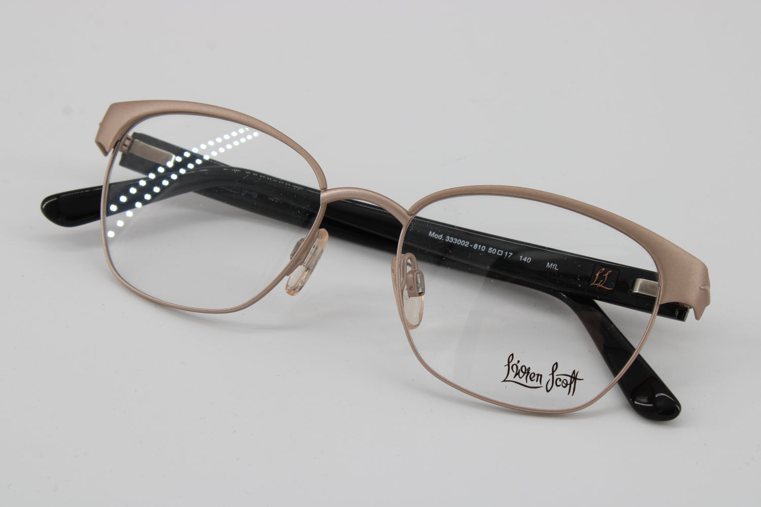 L'wren Glasses 333002-810 Vintage Glasses · NOS · Grey-Black-Gold · 50-17-140 · Unworn