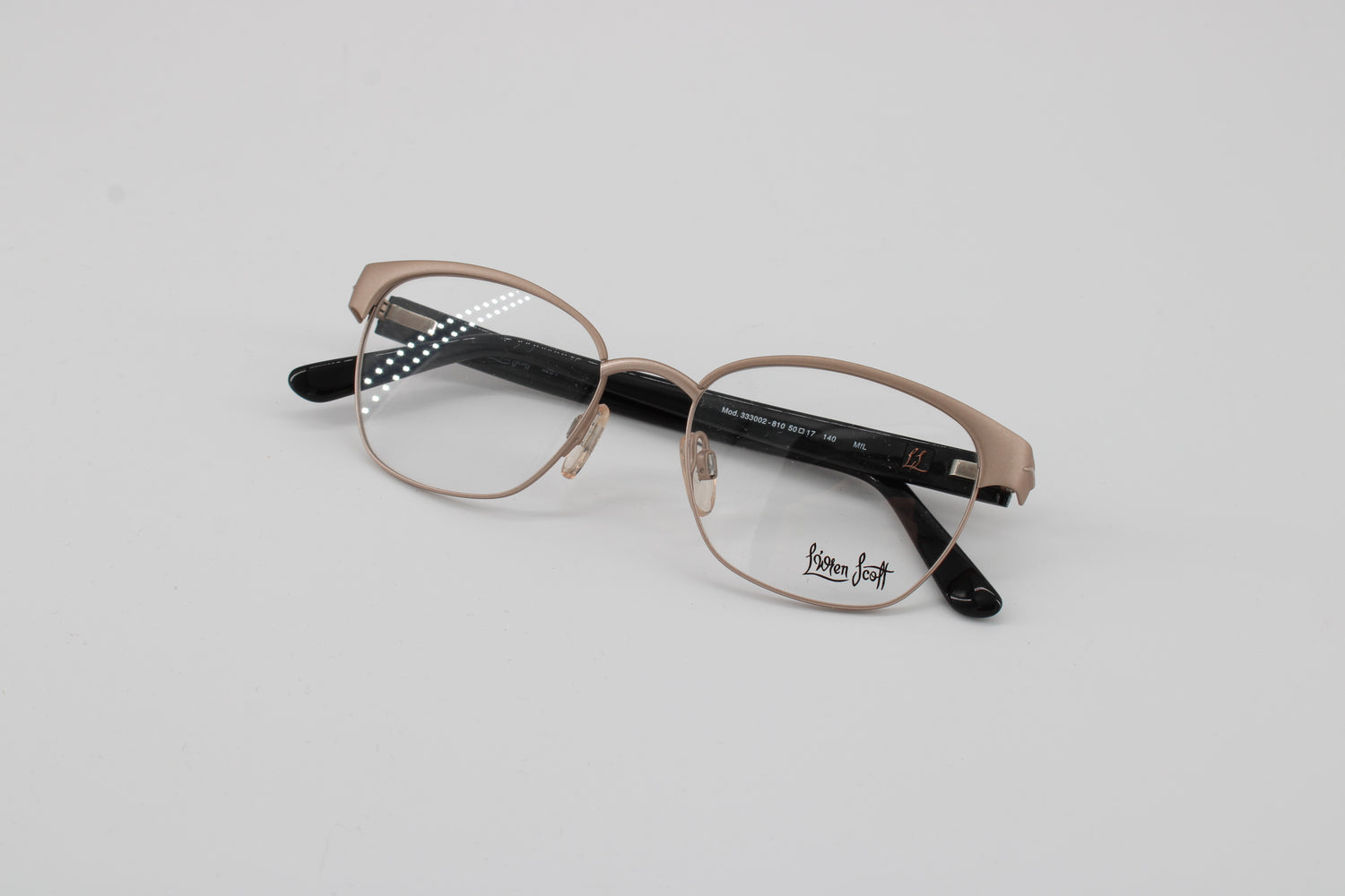 L'wren Glasses 333002-810 Vintage Glasses · NOS · Grey-Black-Gold · 50-17-140 · Unworn