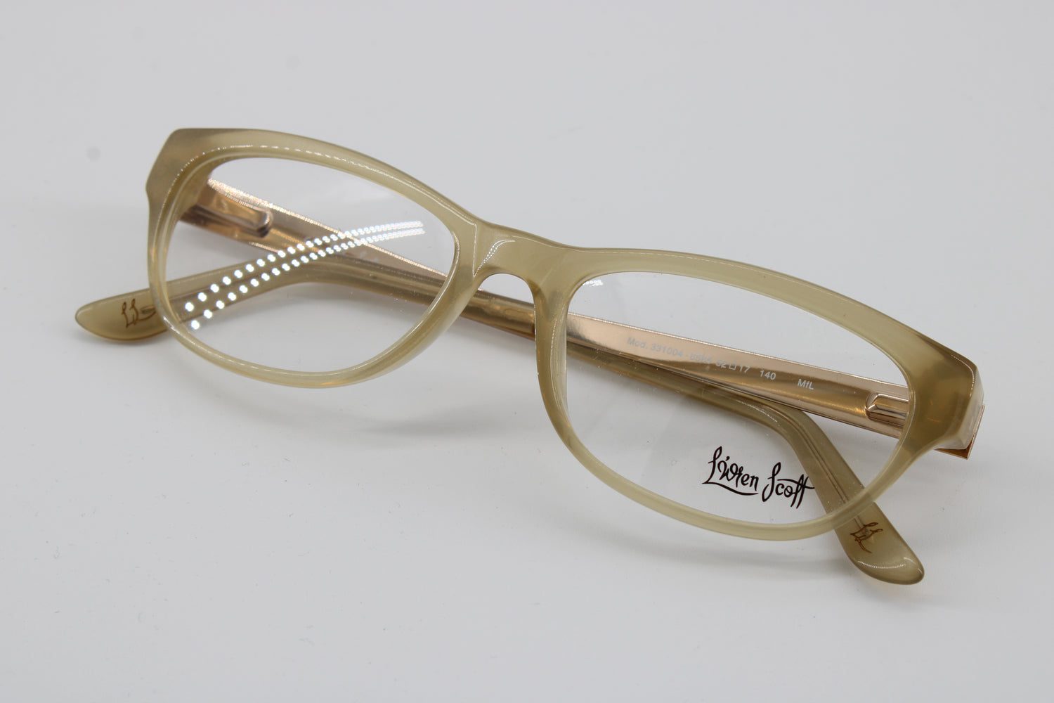 L'wren Glasses 331004-6565 Vintage Glasses · NOS · Gold-Transperent · 52-17-140 · Unworn