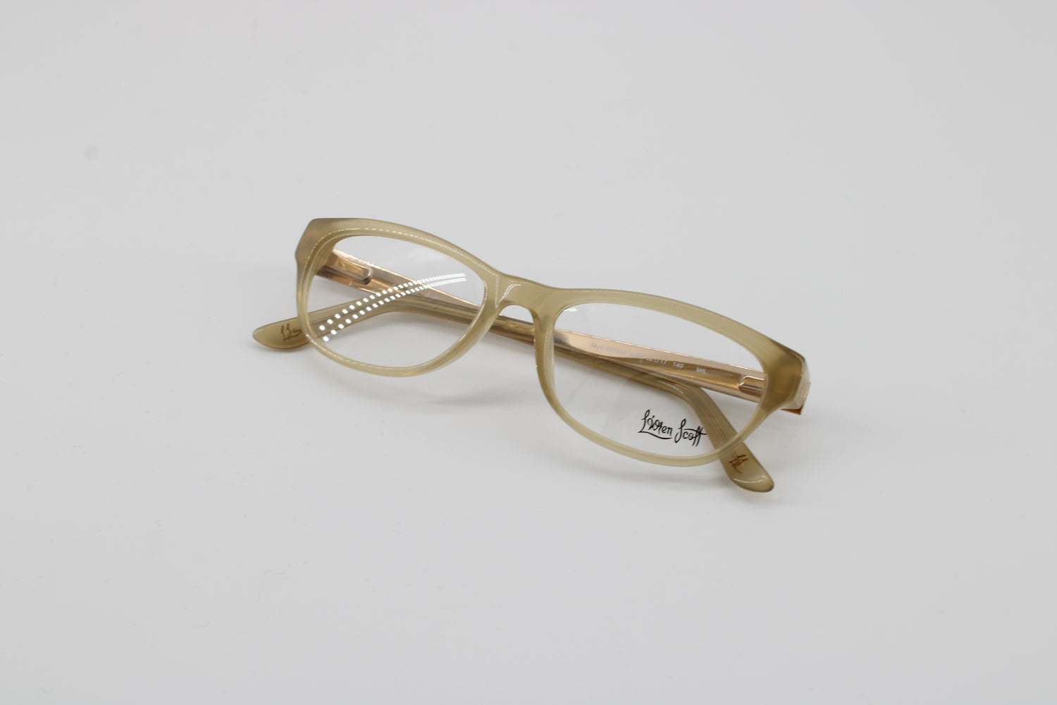 L'wren Glasses 331004-6565 Vintage Glasses · NOS · Gold-Transperent · 52-17-140 · Unworn