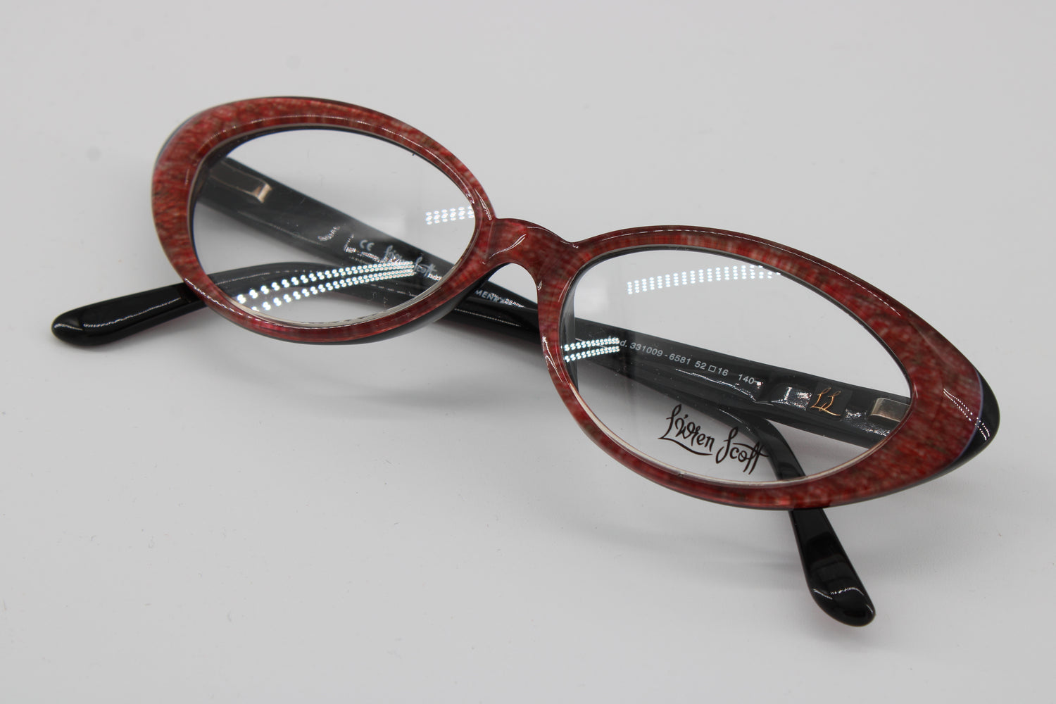 L'wren Glasses 331009-6581 Vintage Glasses · NOS · Black-Red· 52-16-140 · Unworn