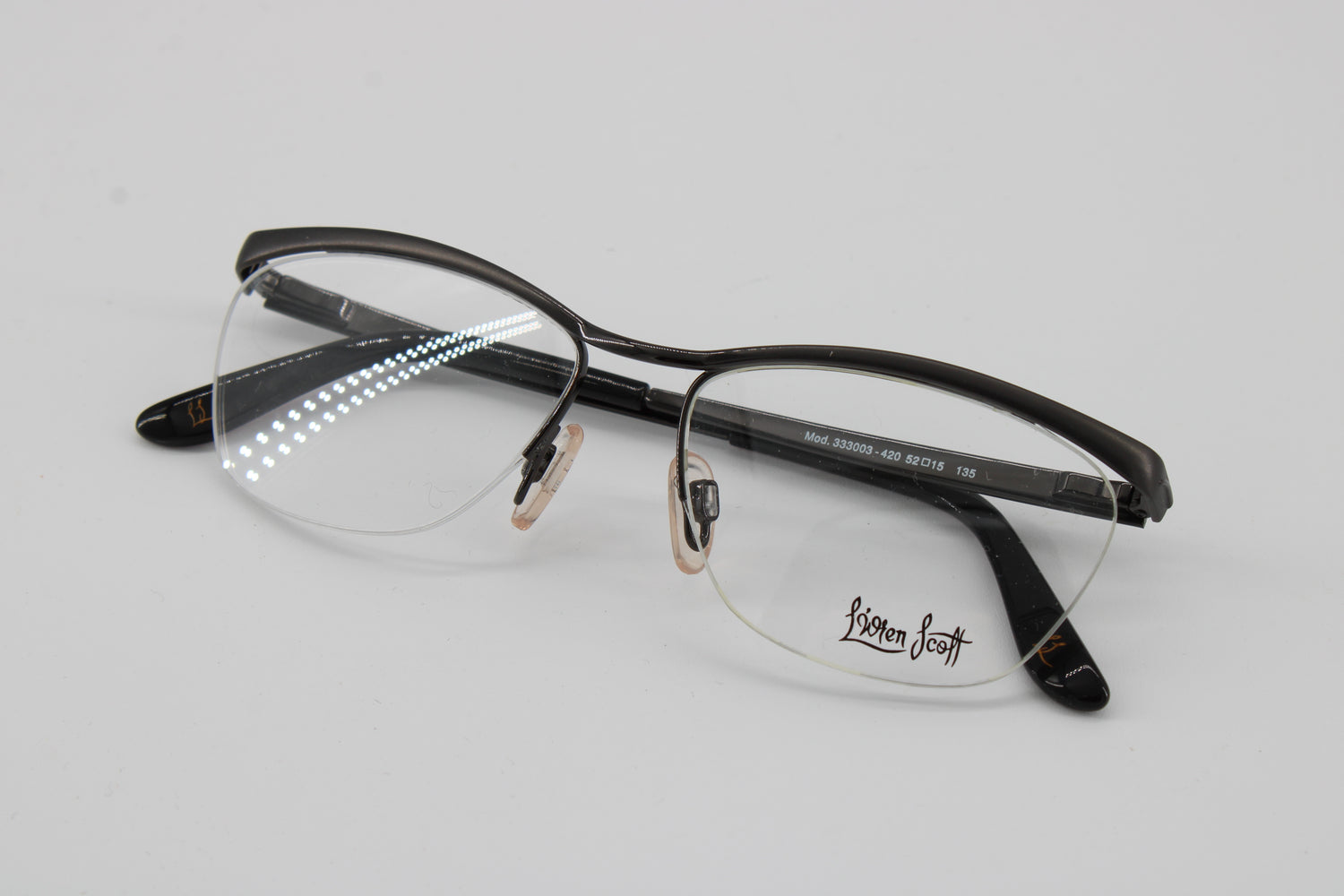 L'wren Glasses 333003-420 Vintage Glasses · NOS · Black-Purple · 52-15-135 · Unworn