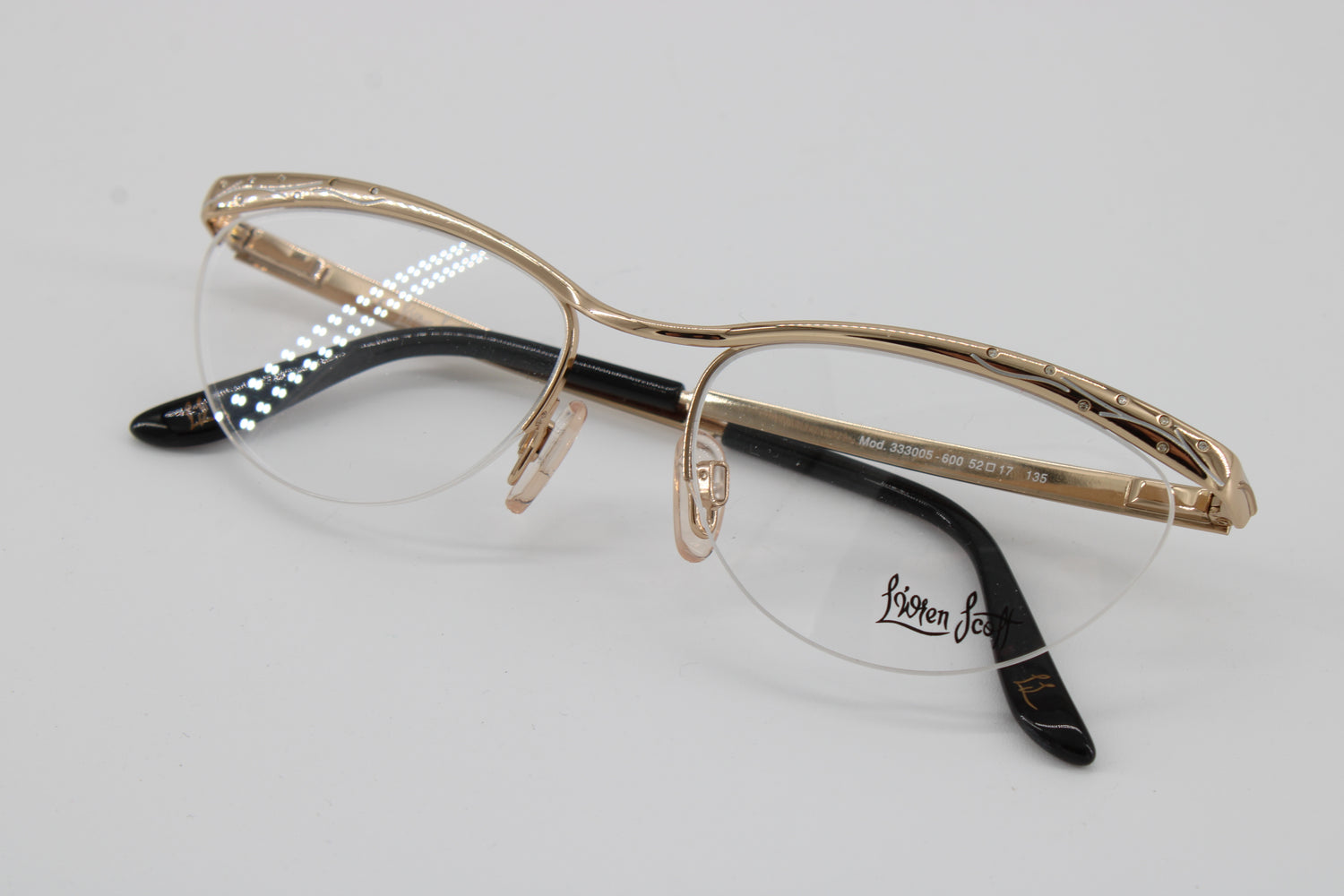 L'wren Glasses 333005-600 Vintage Glasses · NOS · Gold · 52-17-135 · Unworn