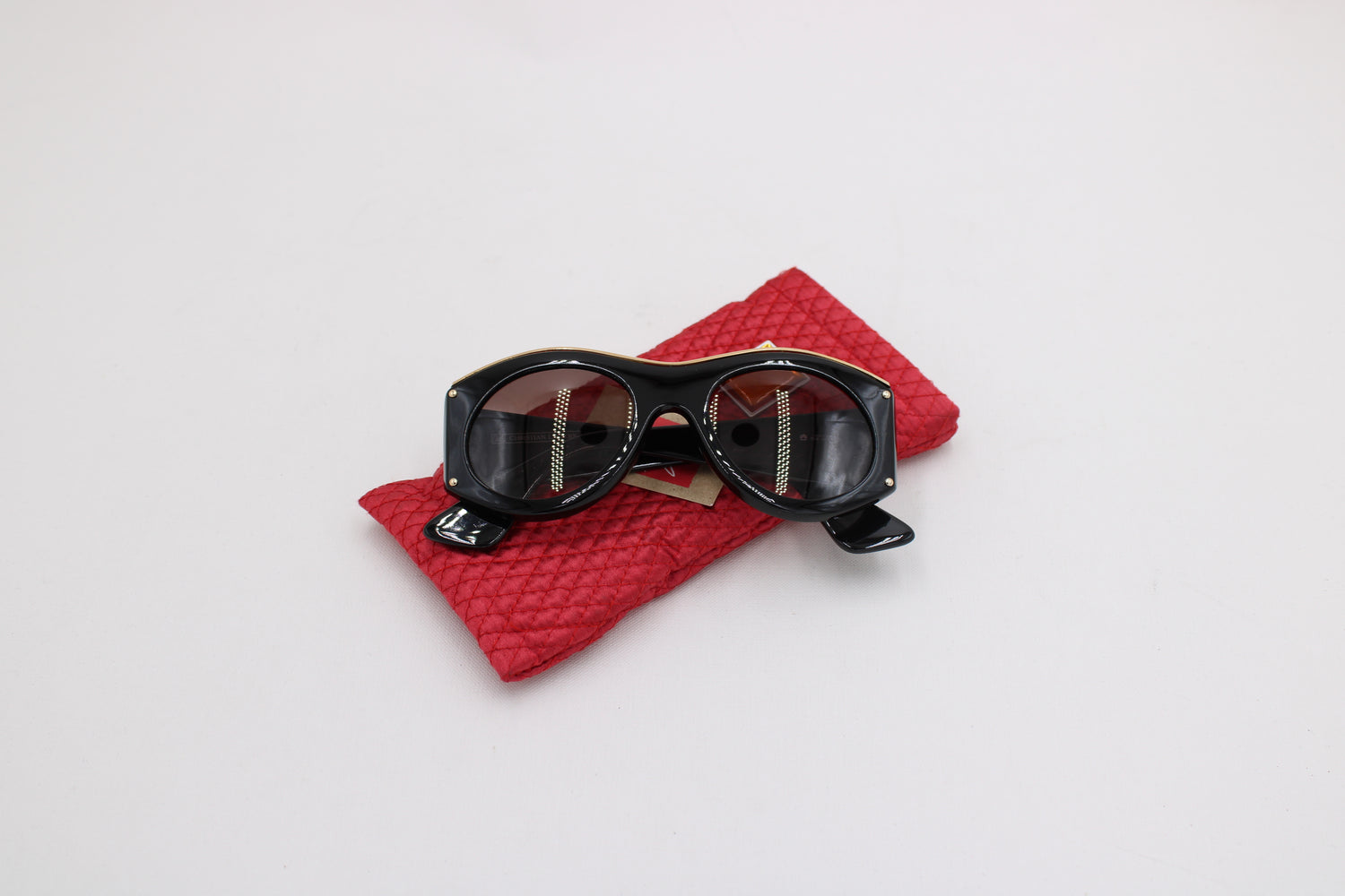 Christian Lacroix 7316 91 · NOS Sunglasses · Red Leopard Gold · 53-21 · Made in Austria · Unworn Vintage