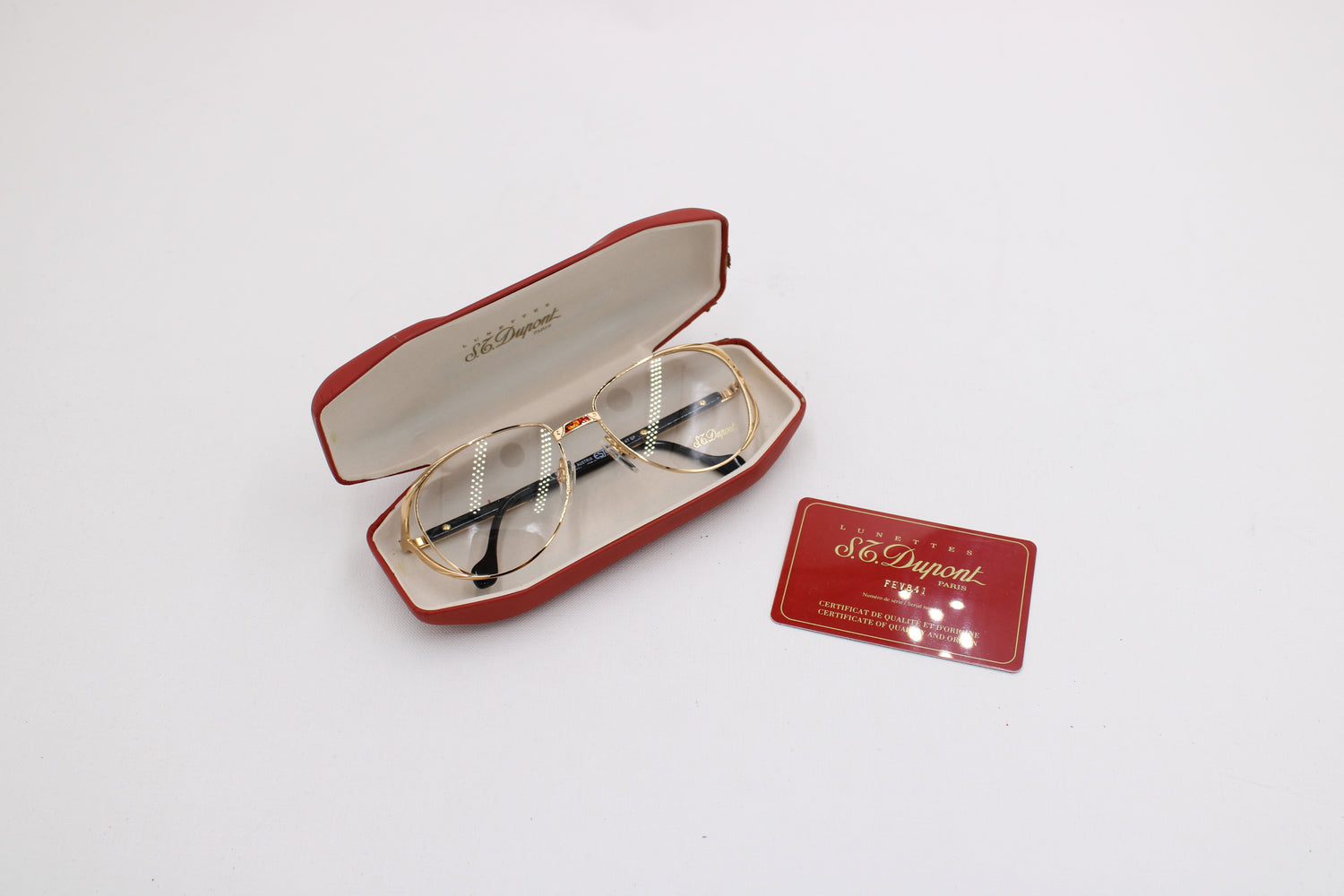 S.T. Dupont Eyeglasses M D017/20 V 6050 – New Old Stock – Red-Gold – Made in Austria