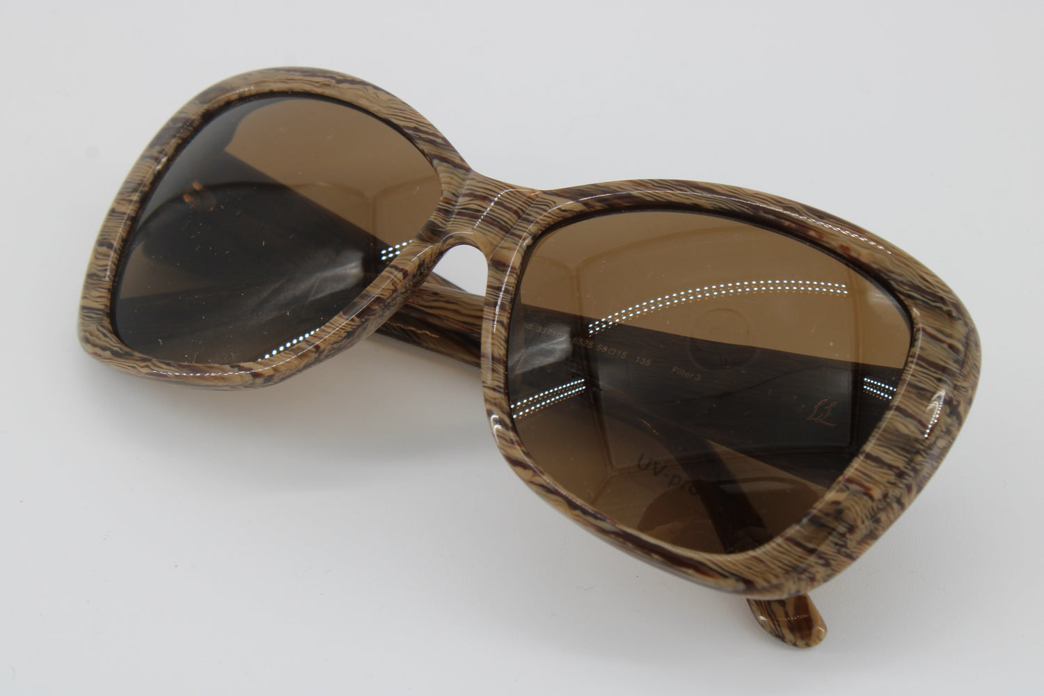 L'wren Glasses 337107-6525 Vintage Glasses · NOS · Brown-Wood · 56-15-135 · Unworn