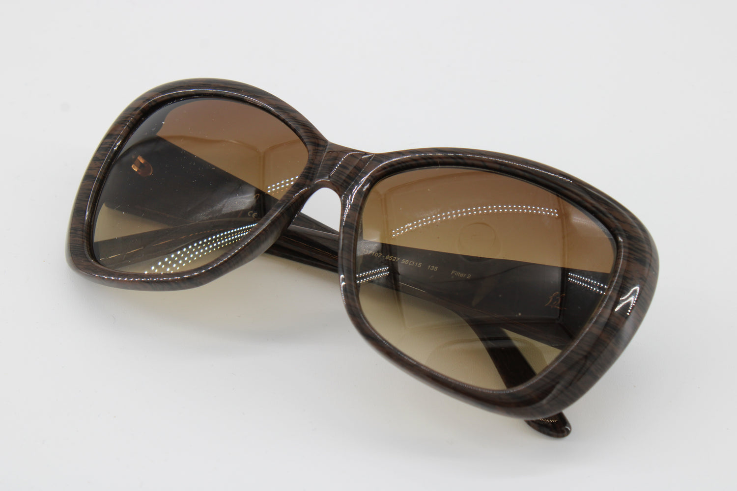 L'wren Glasses 337107-6527 Vintage Glasses · NOS · Brown-Wood · 56-15-135 · Unworn
