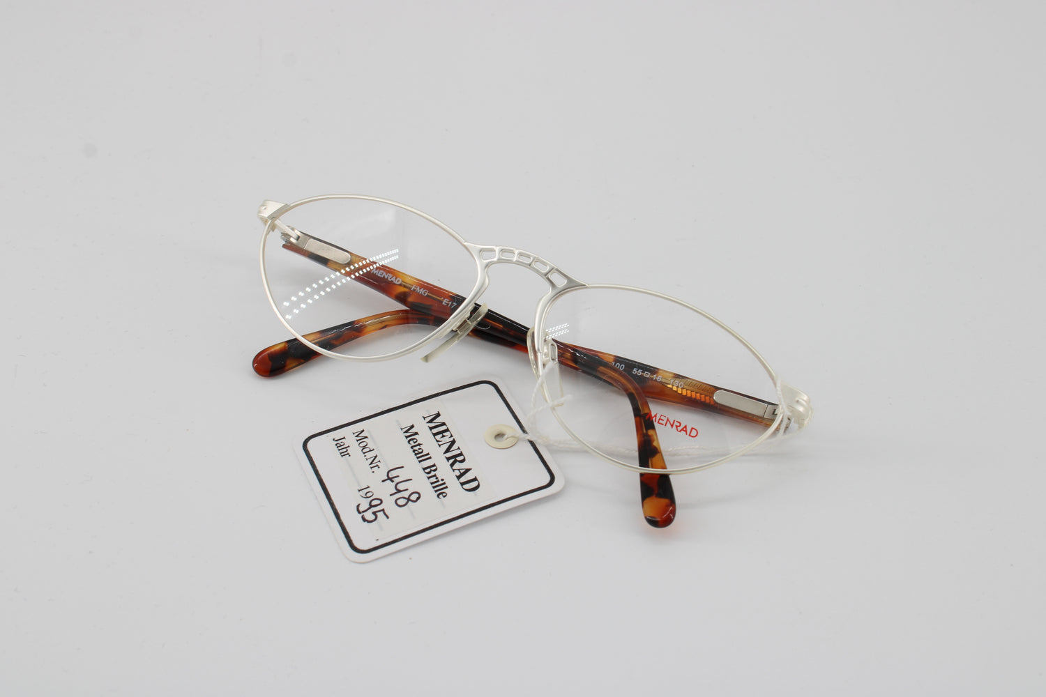 Menrad Glasses 1448-100 Vintage Glasses · NOS · Silber-Brown-Black · 55-16-130 · Unworn