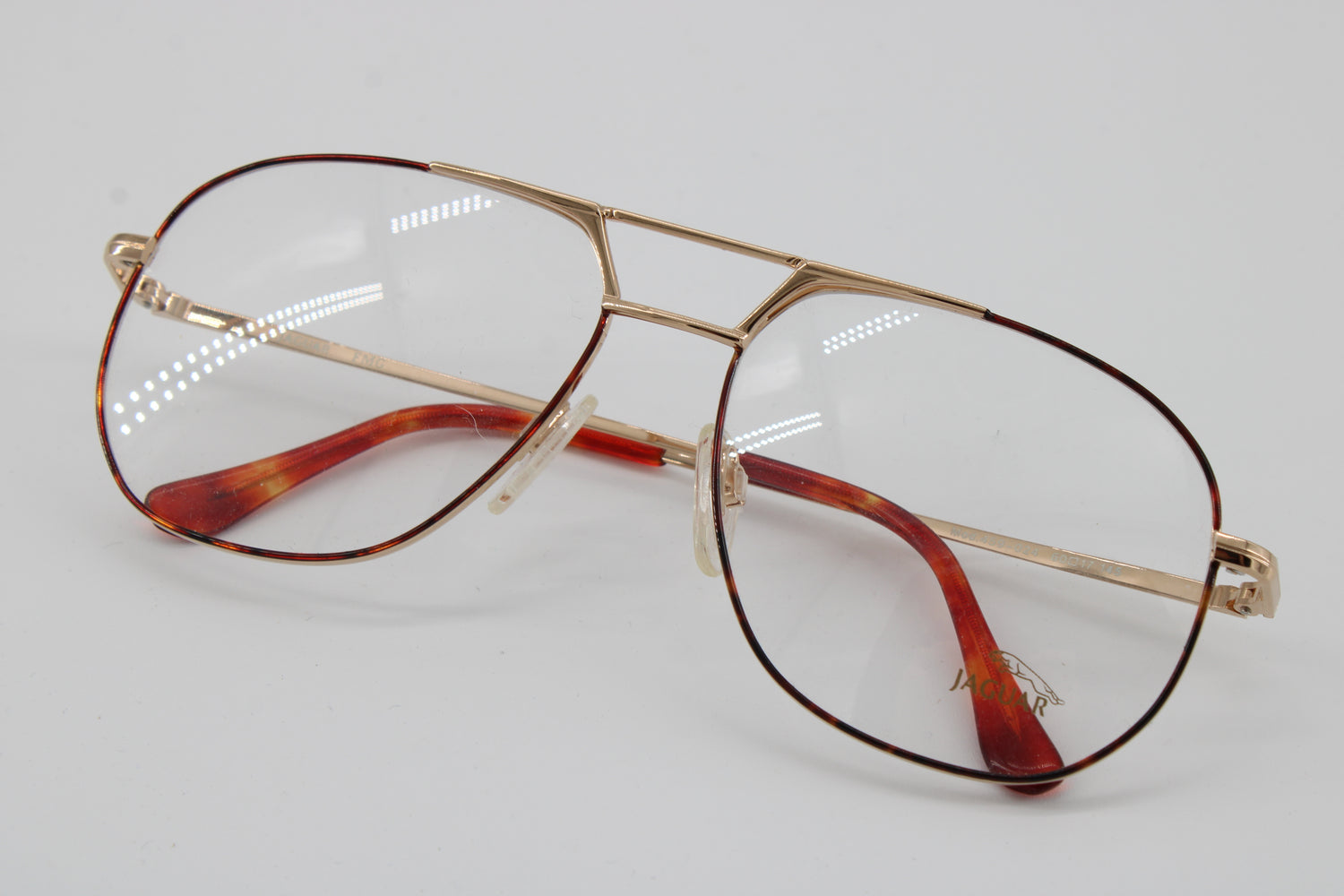 Jaguar Glasses 459-024 Vintage Glasses · NOS · Gold-Orange-Brown · 60-17-145 · Unworn