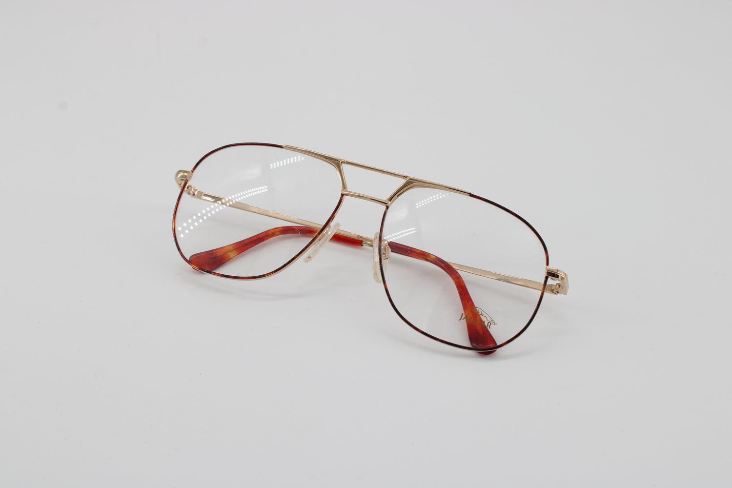 Jaguar Glasses 459-024 Vintage Glasses · NOS · Gold-Orange-Brown · 60-17-145 · Unworn