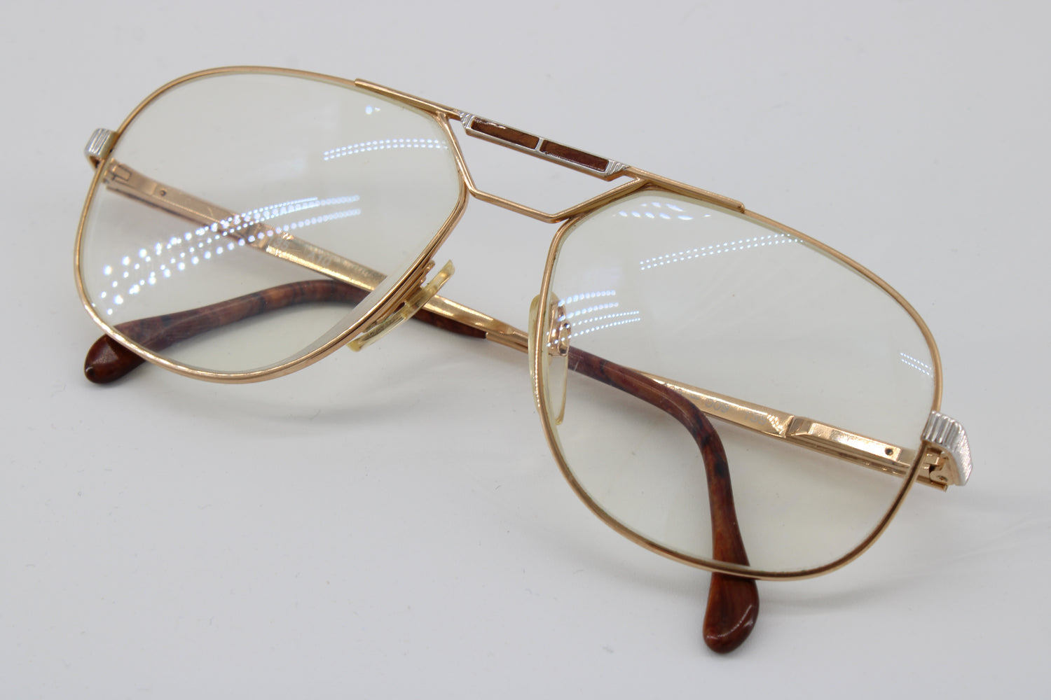 Jaguar Glasses 309-009 Vintage Glasses · NOS · Gold-Brown · 56-15-135 · Unworn