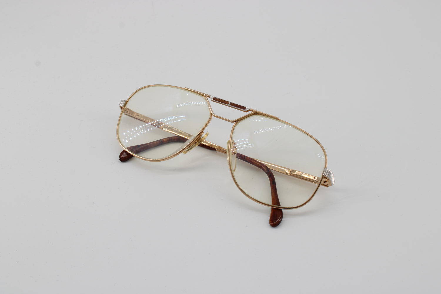 Jaguar Glasses 309-009 Vintage Glasses · NOS · Gold-Brown · 56-15-135 · Unworn