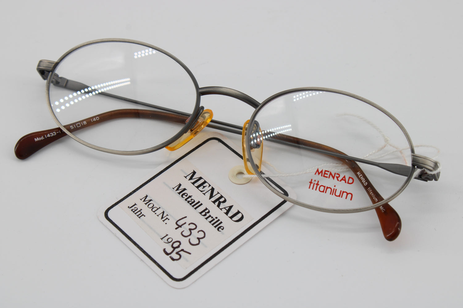 Menrad Glasses 1433-110 Vintage Glasses · NOS · Silver-Brown · 51-18-140 · Unworn