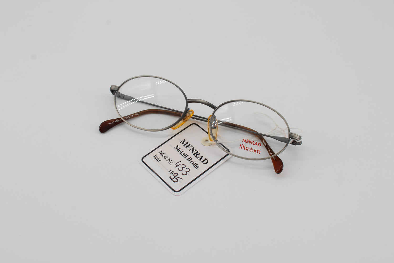 Menrad Glasses 1433-110 Vintage Glasses · NOS · Silver-Brown · 51-18-140 · Unworn