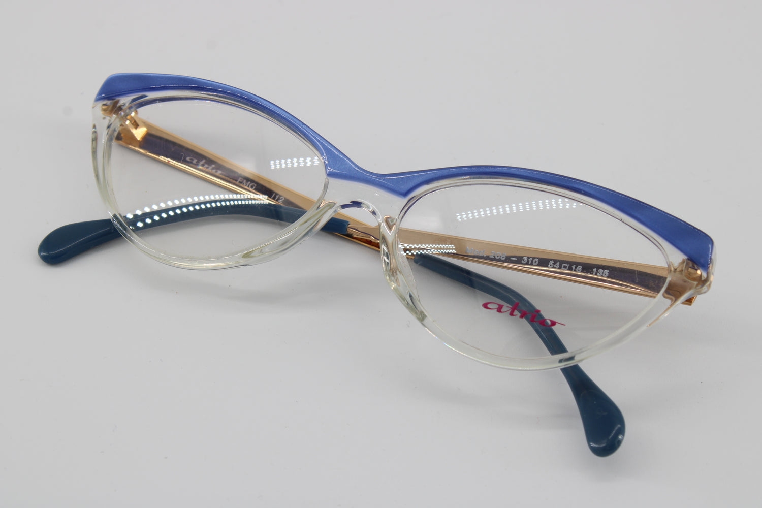 Atrio Glasses 208-310 Vintage Glasses · NOS · Blue-Gold · 54-16-135 · Unworn
