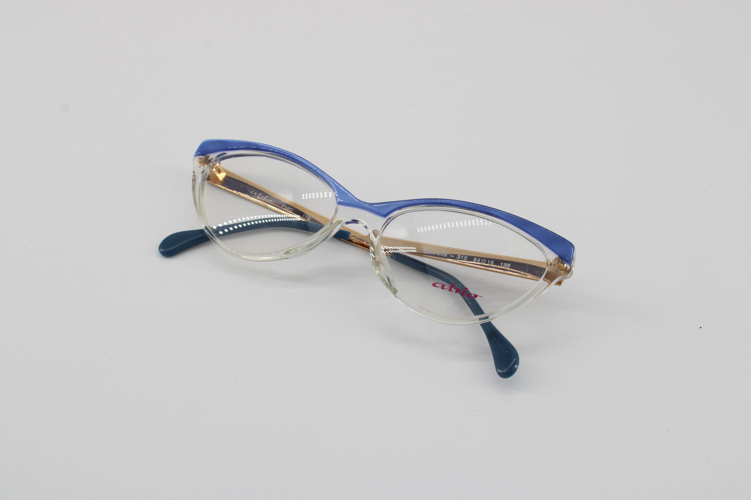 Atrio Glasses 208-310 Vintage Glasses · NOS · Blue-Gold · 54-16-135 · Unworn