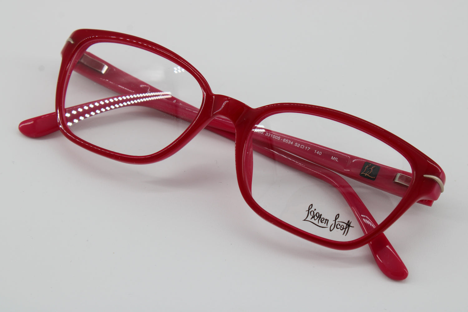 L'wren Scott Glasses 331005-6534 Vintage Glasses · NOS · Red · 52-17-140 · Unworn
