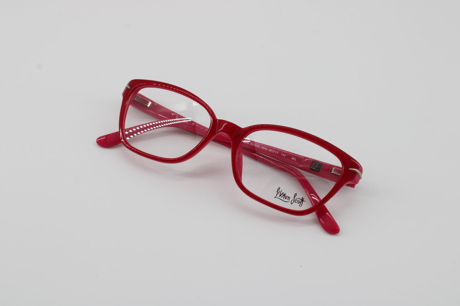 L'wren Scott Glasses 331005-6534 Vintage Glasses · NOS · Red · 52-17-140 · Unworn