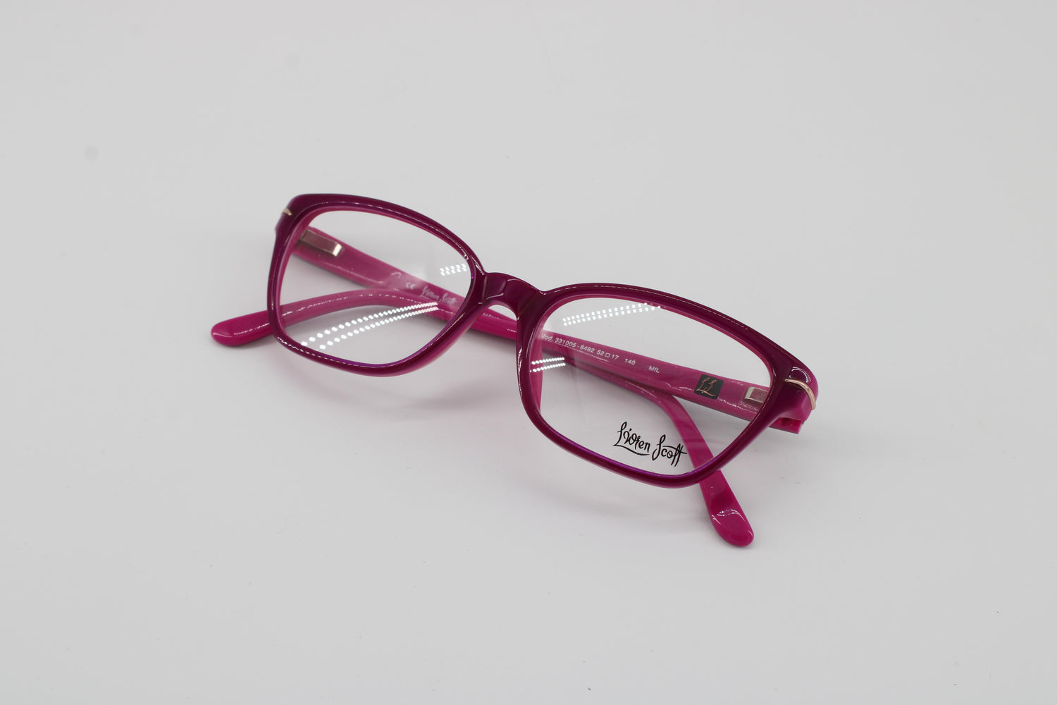 L'wren Scott Glasses 331005-6482 Vintage Glasses · NOS · Purple-Pink · 52-17-140 · Unworn