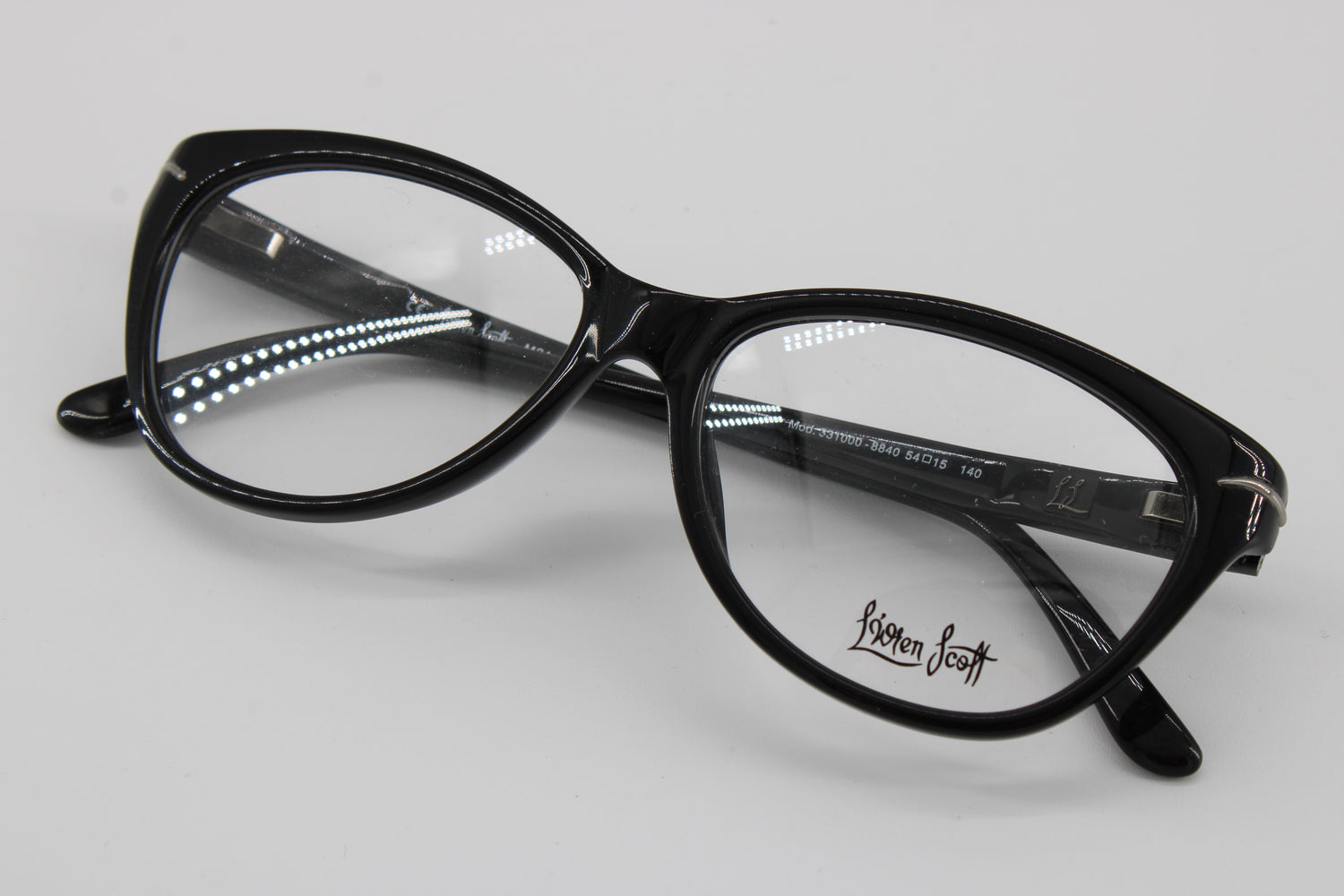 L'wren Scott Glasses 331000-8840 Vintage Glasses · NOS · Black · 54-15-140 · Unworn