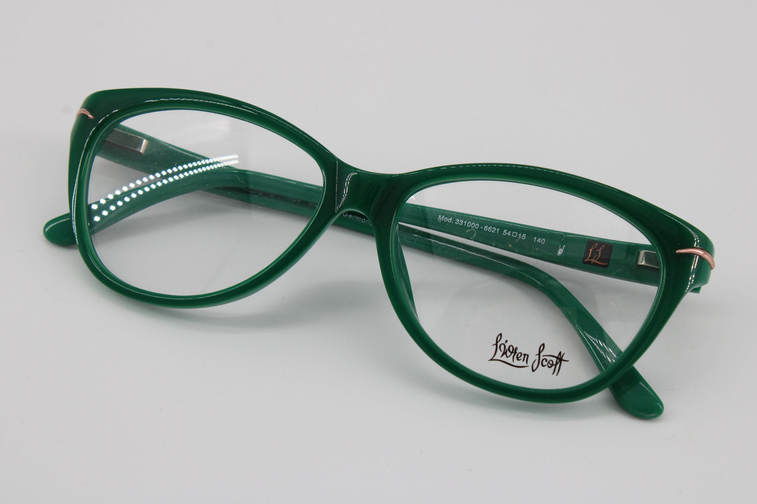 L'wren Scott Glasses 331000-6621 Vintage Glasses · NOS · Green · 54-15-140 · Unworn
