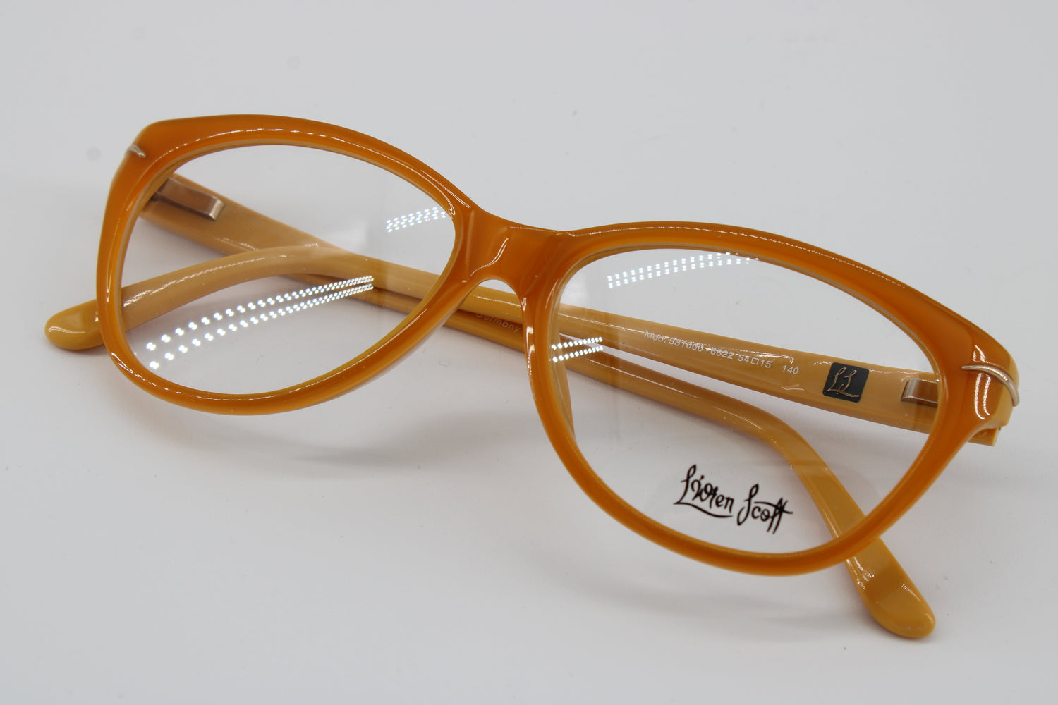 L'wren Scott Glasses 331000-6622 Vintage Glasses · NOS · Gelb · 54-15-140 · Unworn