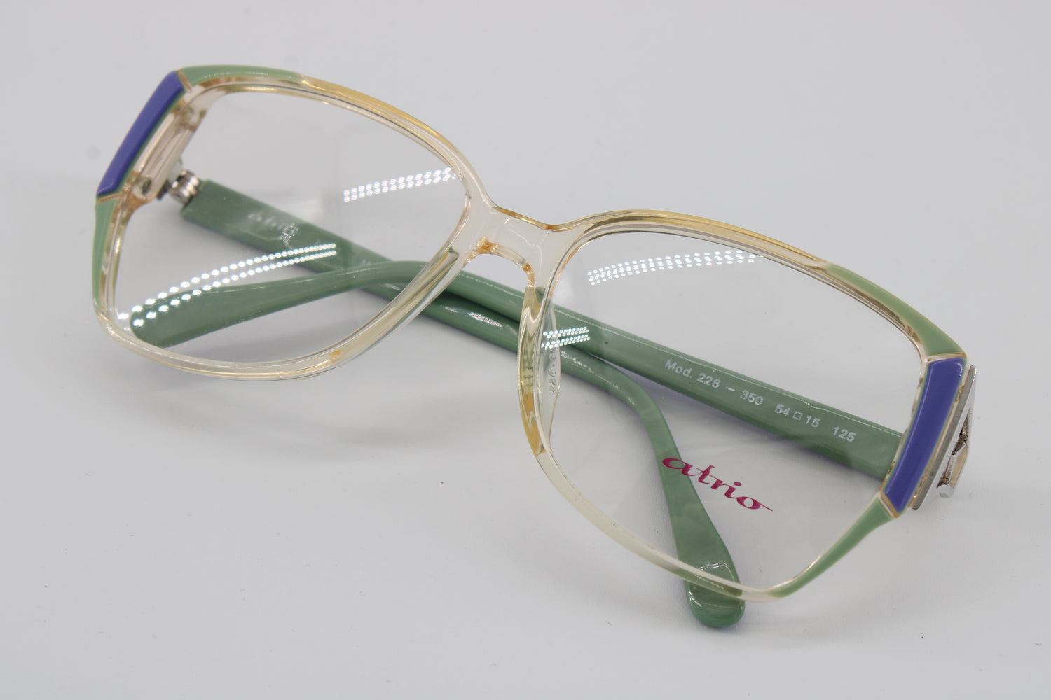Atrio Glasses 226-350 Vintage Glasses · NOS · Green-Blue · 54-15-125 · Unworn