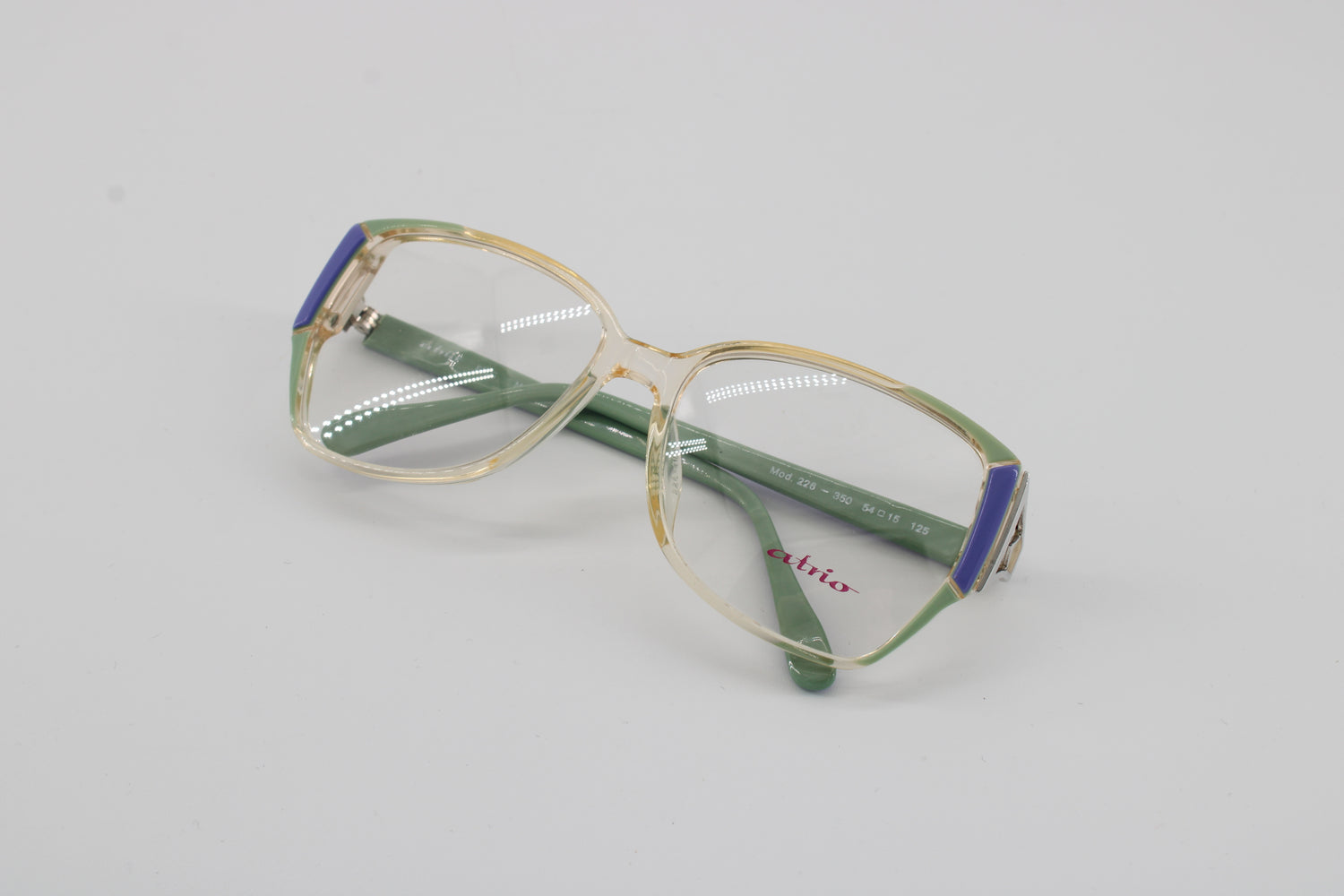 Atrio Glasses 226-350 Vintage Glasses · NOS · Green-Blue · 54-15-125 · Unworn